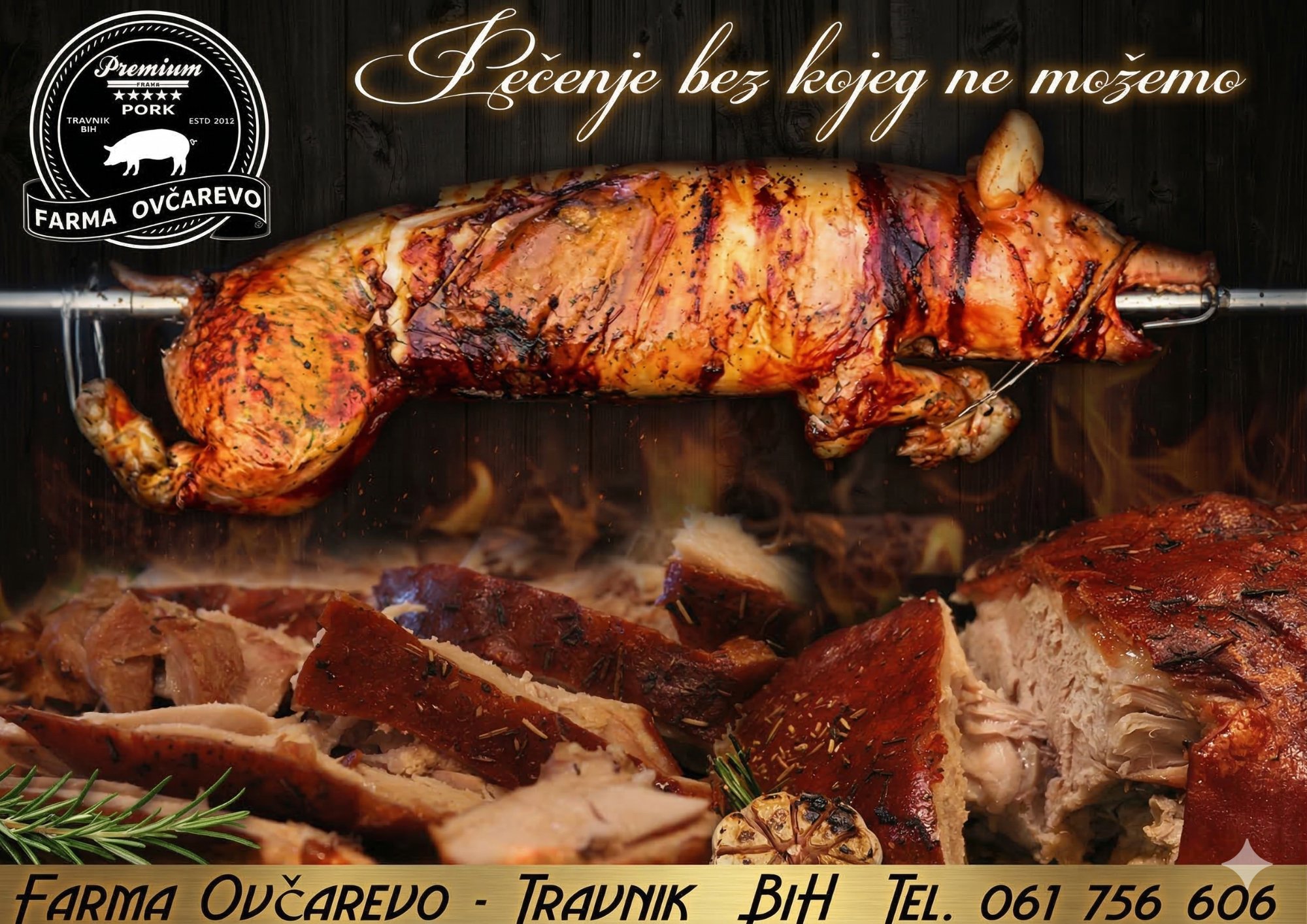 Prase na ražnju — Farma Ovčarevo, Travnik BiH